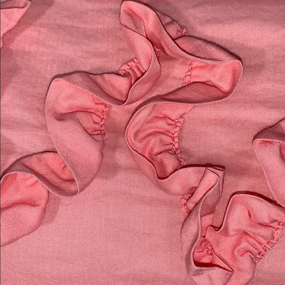 ✓J. Crew EUC top size 0 ruffles coral - Picture 4 of 10